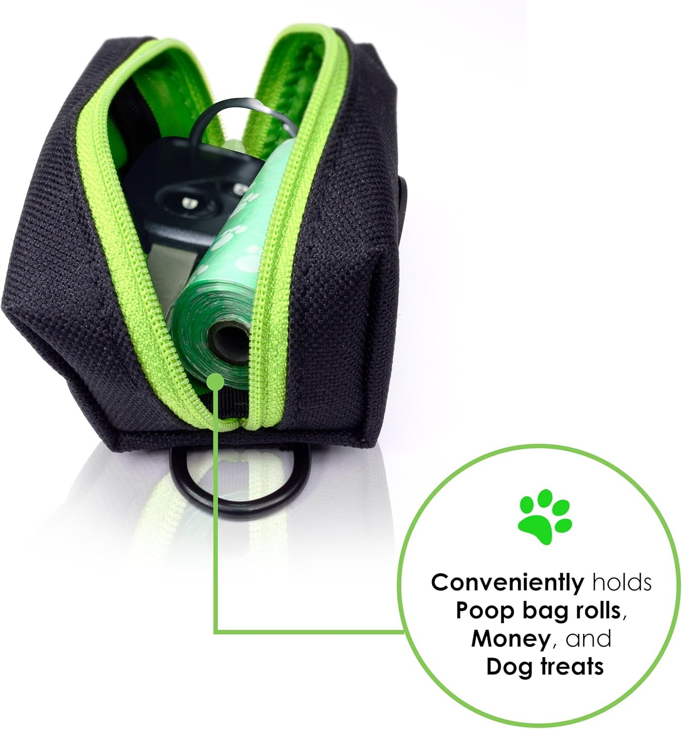 Dog Poop Bag Holder Leash Attachment - Fits Any Dog Leash - Includes Free Roll of Dog Bags – Poop Bag Dispenser