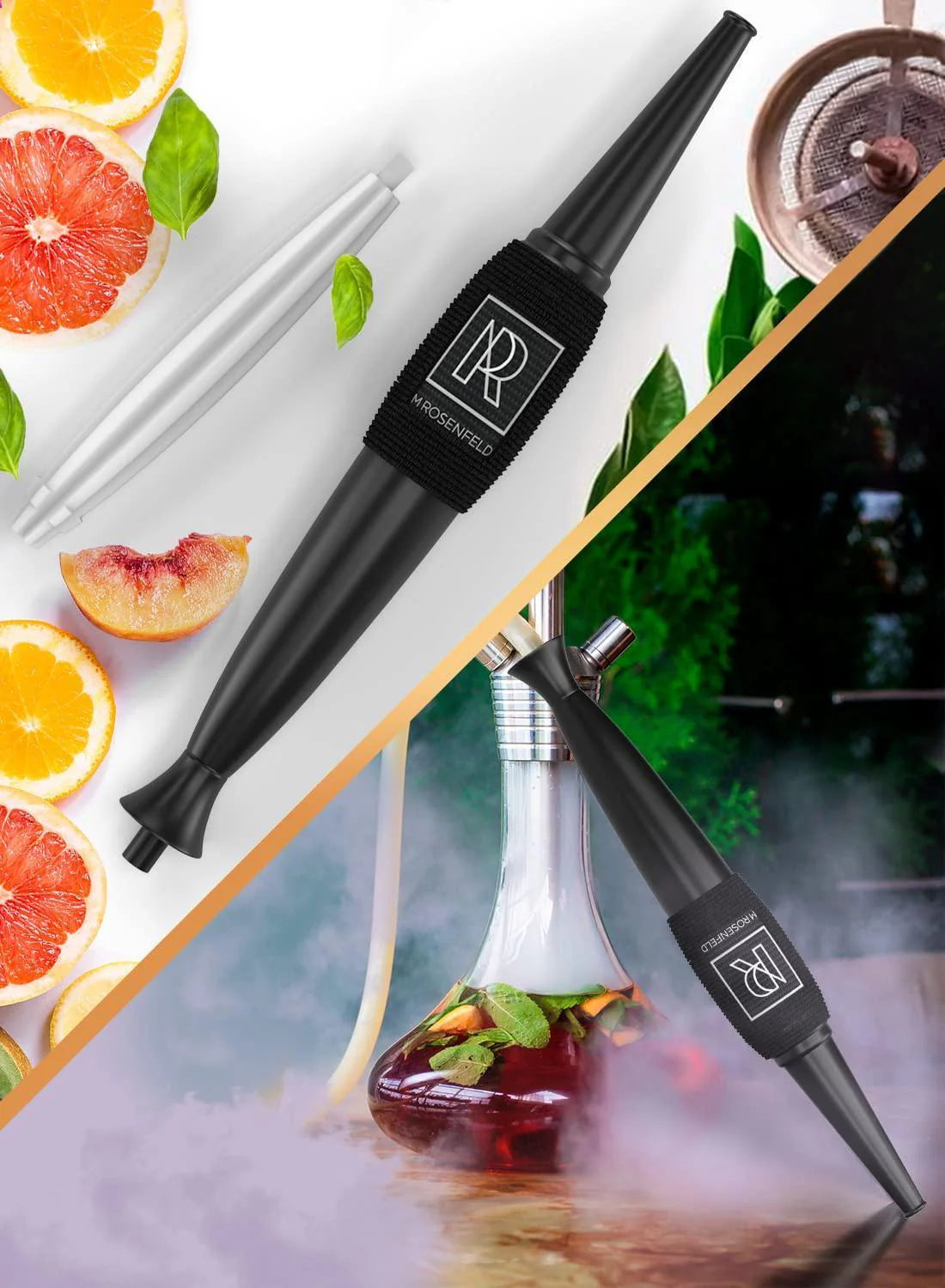 Premium Hookah Ice Hose Tips Ice Bazooka with 2 Reinforced Cooling Packs