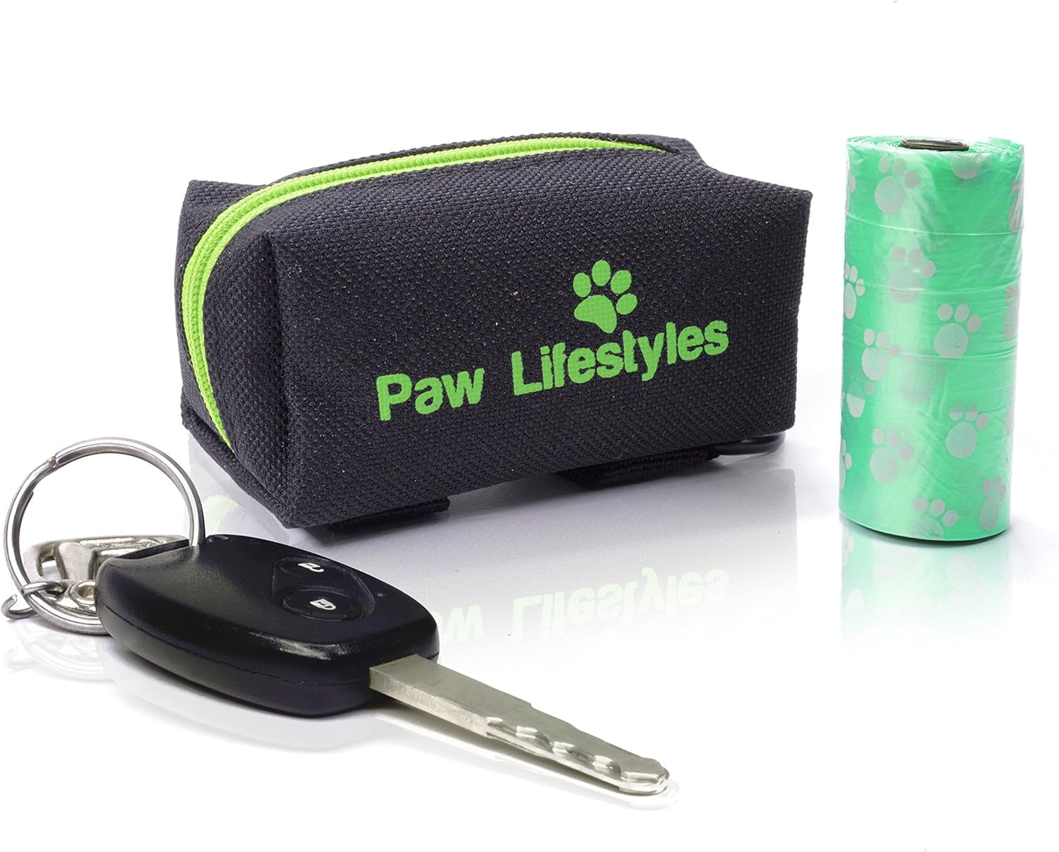 Dog Poop Bag Holder Leash Attachment - Fits Any Dog Leash - Includes Free Roll of Dog Bags – Poop Bag Dispenser