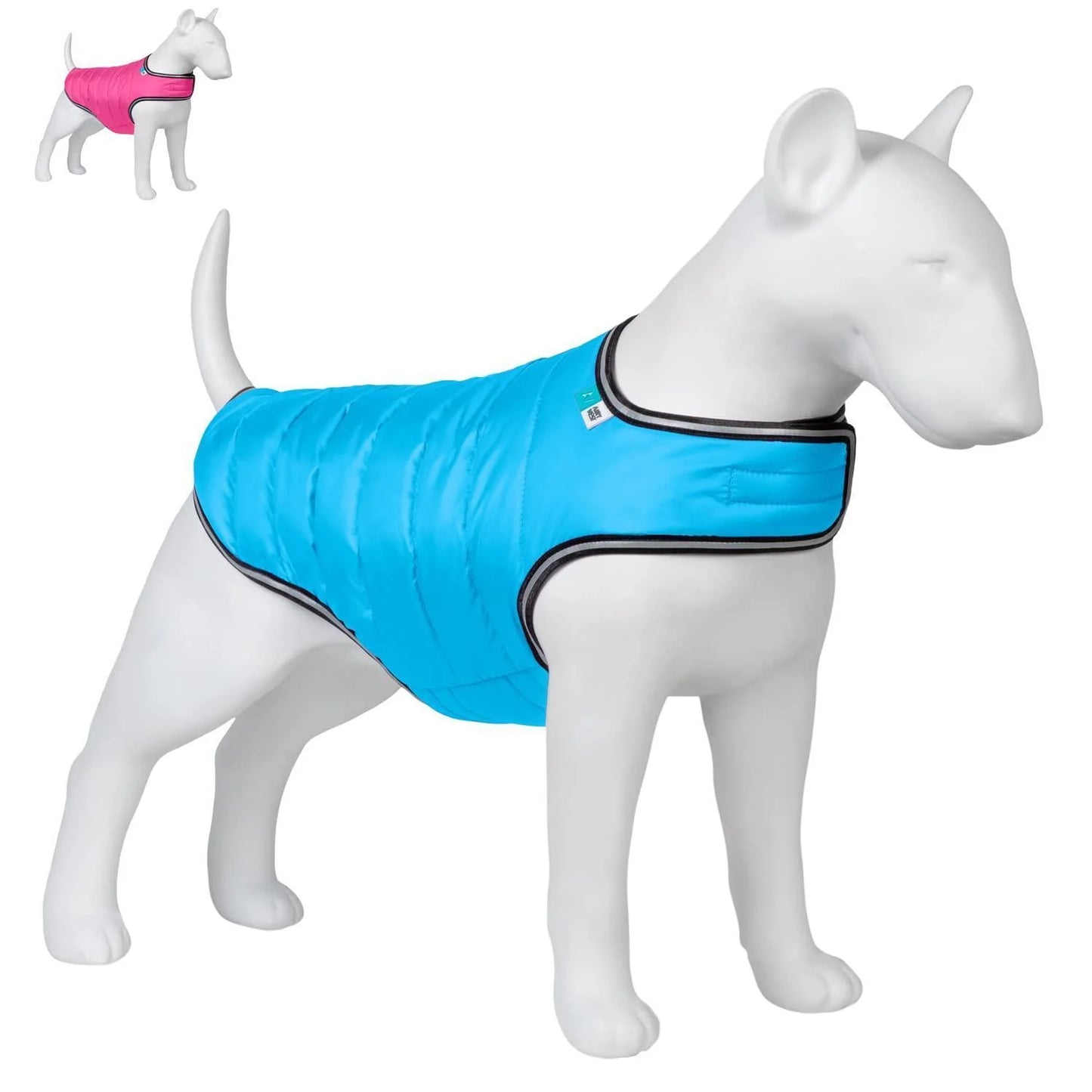 Dog Winter Coat for Xsmall Dogs Blue Waterproof Dog Warm Jacket XS Size