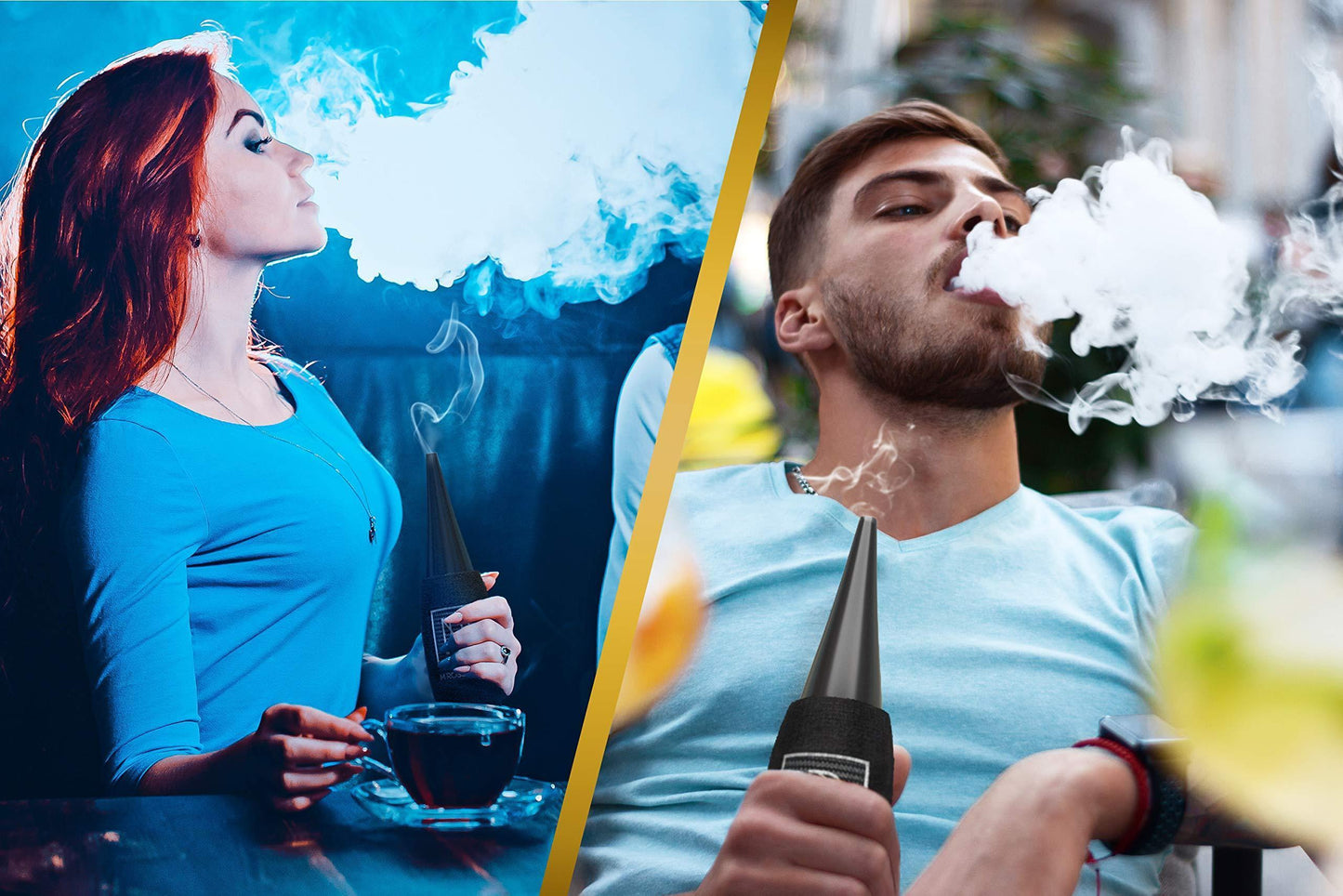 Premium Hookah Ice Hose Tips Ice Bazooka with 2 Reinforced Cooling Packs