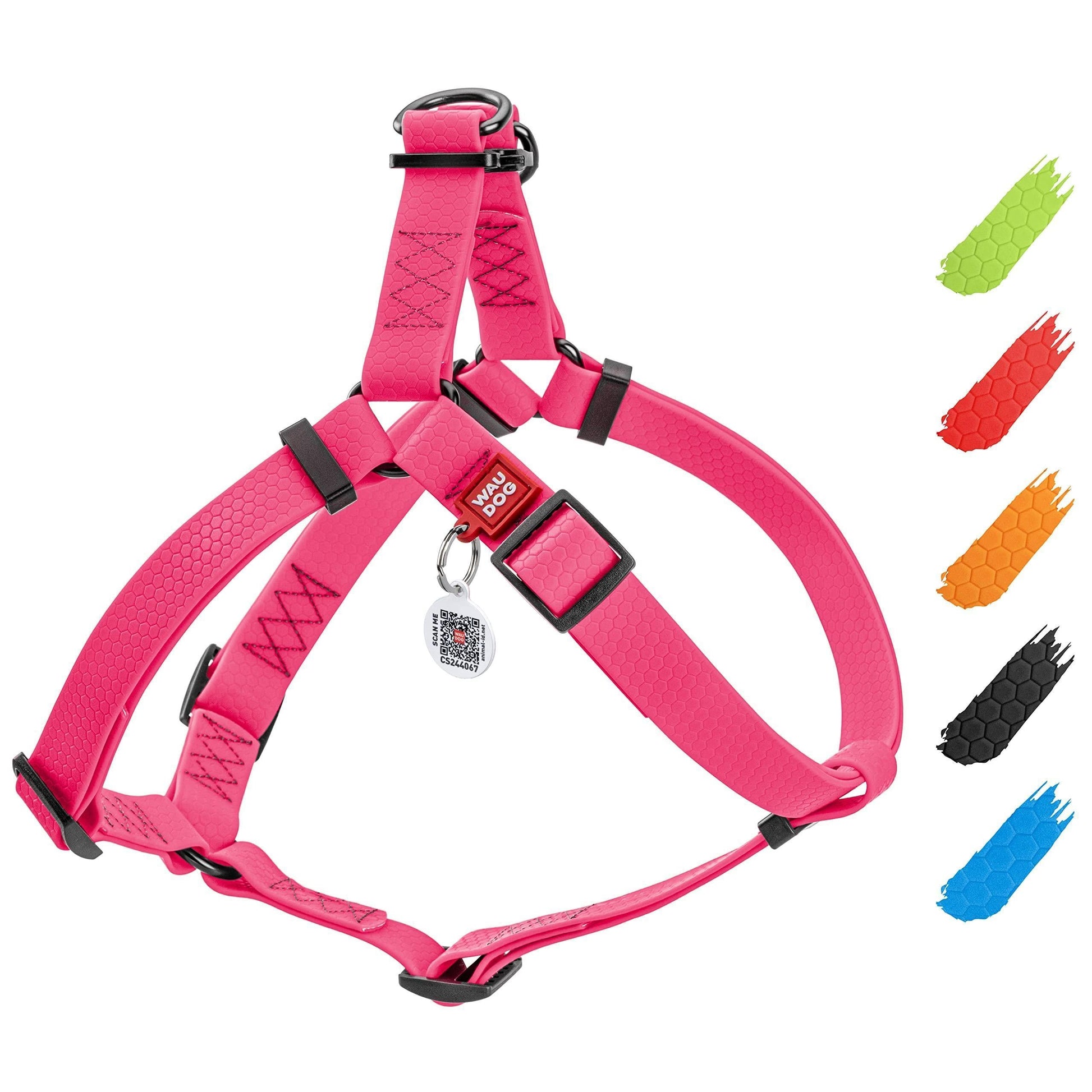 Pink Waterproof Dog Harness Adjustable for Small Dogs S Size 1622 Inch