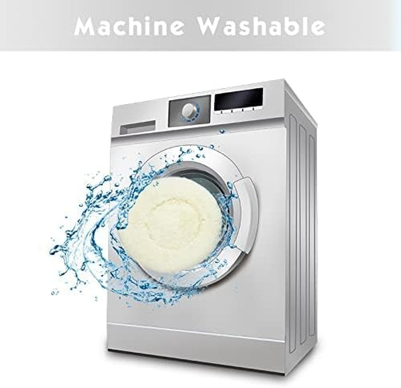 Anti Anxiety round Fluffy Plush Faux Fur Warm Washable Dog Bed & Cat Bed, Original Bed for Small Medium Large Pets,Used to Relieve Joints and Improve Sleep(20"/24"/27'') (27", White)