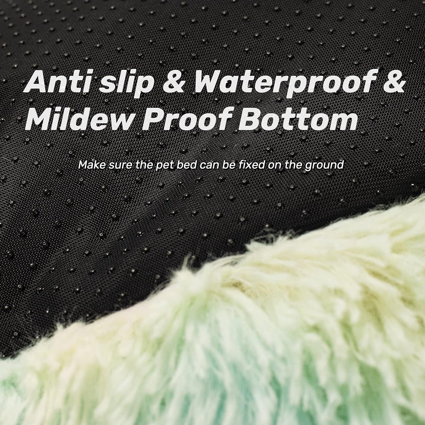 Anti Anxiety round Fluffy Plush Faux Fur Warm Washable Dog Bed & Cat Bed, Original Bed for Small Medium Large Pets,Used to Relieve Joints and Improve Sleep(20"/24"/27'') (27", White)