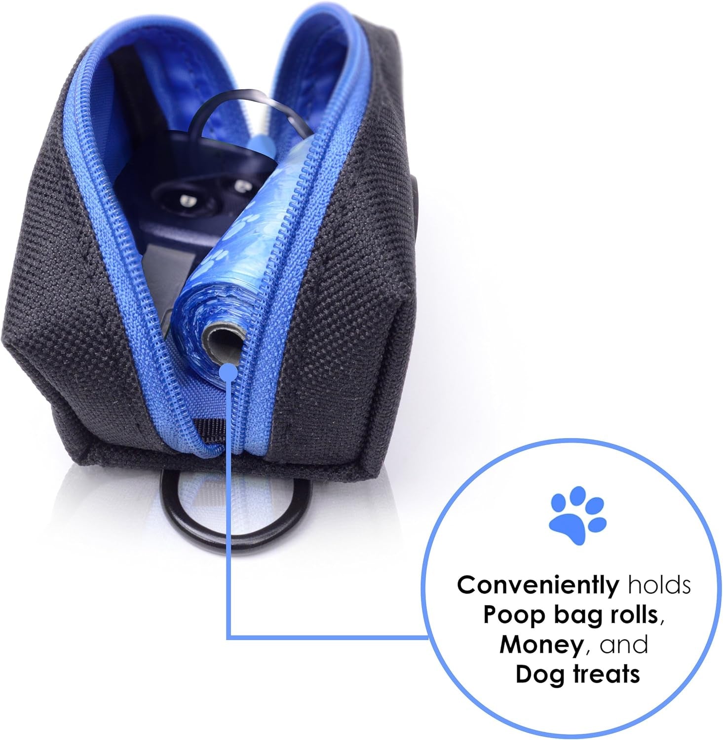 Dog Poop Bag Holder Leash Attachment - Fits Any Dog Leash - Includes Free Roll of Dog Bags – Poop Bag Dispenser
