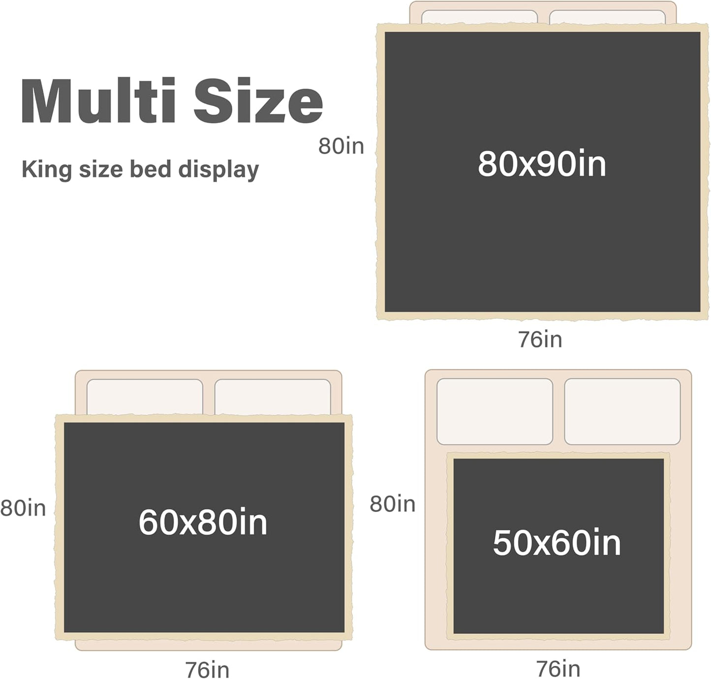 Waterproof Bed Blanket, Washable Leakproof Bed Cover for Couples, Reversible Protector Blanket for Couch Sofa, Stain Proof Blanket Pad for Adults, 80X60 Inches, Brown