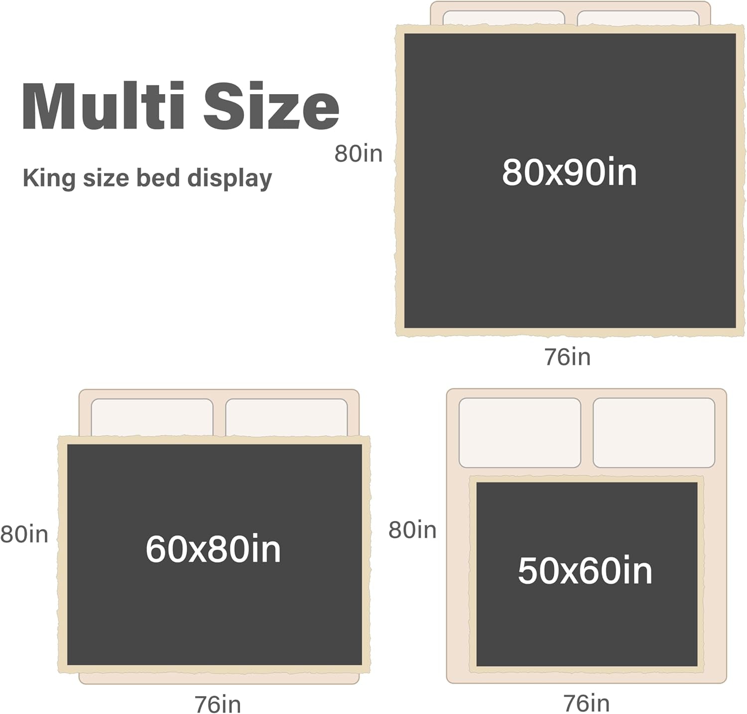 Waterproof Bed Blanket, Washable Leakproof Bed Cover for Couples, Reversible Protector Blanket for Couch Sofa, Stain Proof Blanket Pad for Adults, 80X60 Inches, Brown