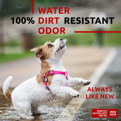 Pink Waterproof Dog Harness Adjustable for Small Dogs S Size 1622 Inch