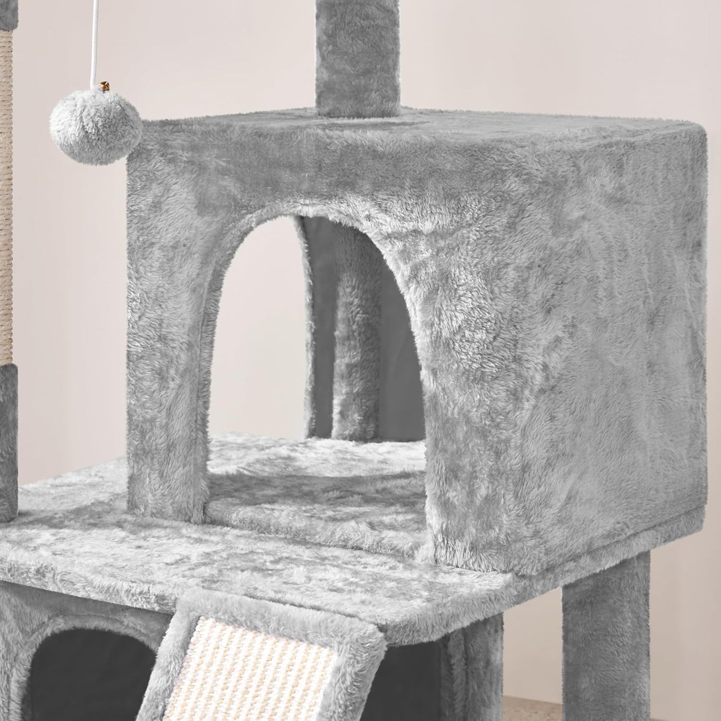 Cat Tree Cat Tower 36-Inch Kitten Stand House Condo with Double Condos, Large Plush Perch & Scratching Board Kitty Furniture Play Center for Indoor Cats Activity