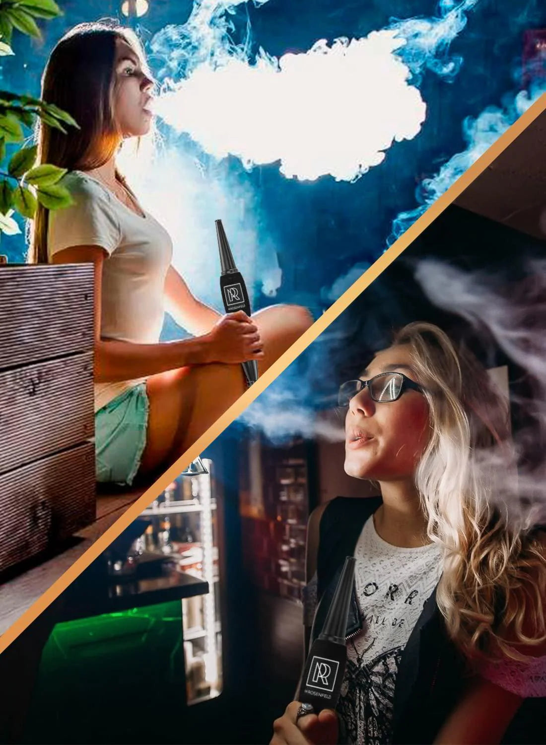 Premium Hookah Ice Hose Tips Ice Bazooka with 2 Reinforced Cooling Packs