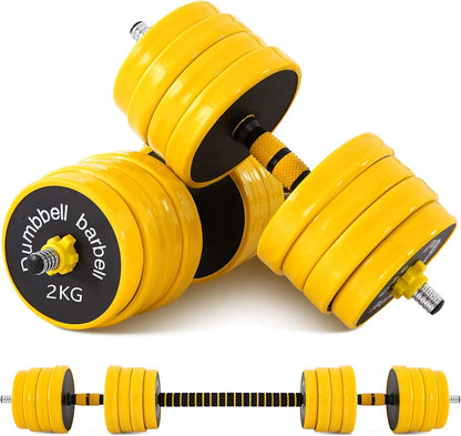Weights, Dumbbell Set, Kettlebells, Adjustable Dumbbells, Barbell Weight Set, 20-40-50-70LB 3-In-1 Set, Non-Slip, All-Purpose