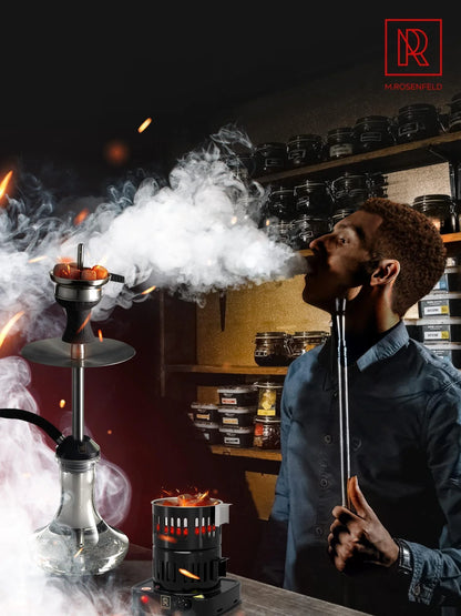 Premium Hookah Coal Burner Black Burner for Hookah 800W FIRE Tower