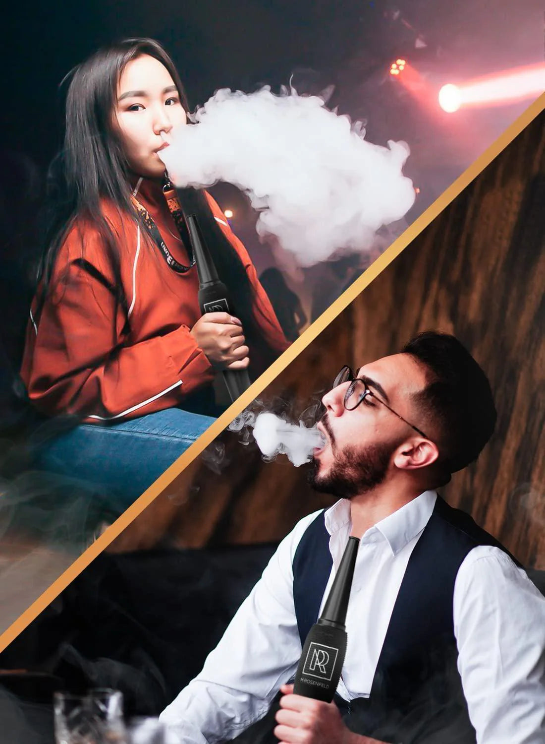 Premium Hookah Ice Hose Tips Ice Bazooka with 2 Reinforced Cooling Packs