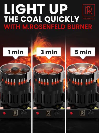Premium Hookah Coal Burner Black Burner for Hookah 800W FIRE Tower