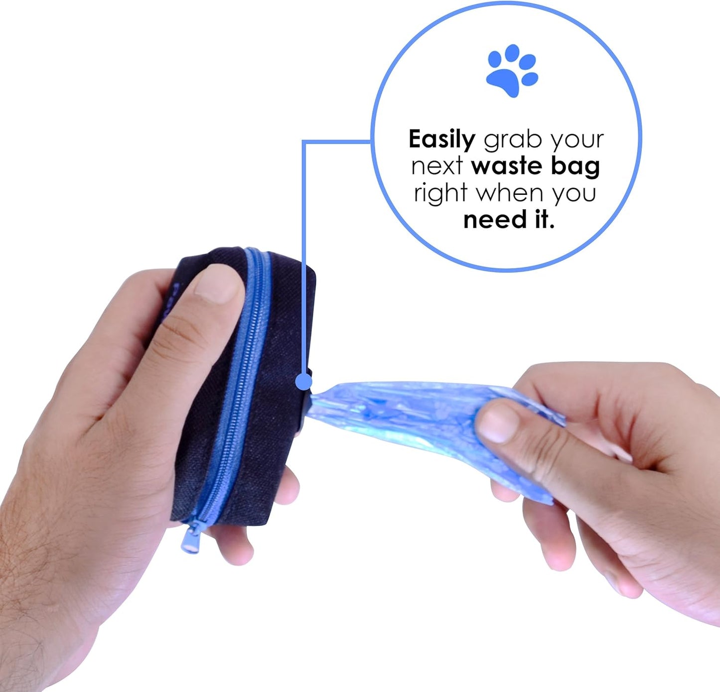 Dog Poop Bag Holder Leash Attachment - Fits Any Dog Leash - Includes Free Roll of Dog Bags – Poop Bag Dispenser